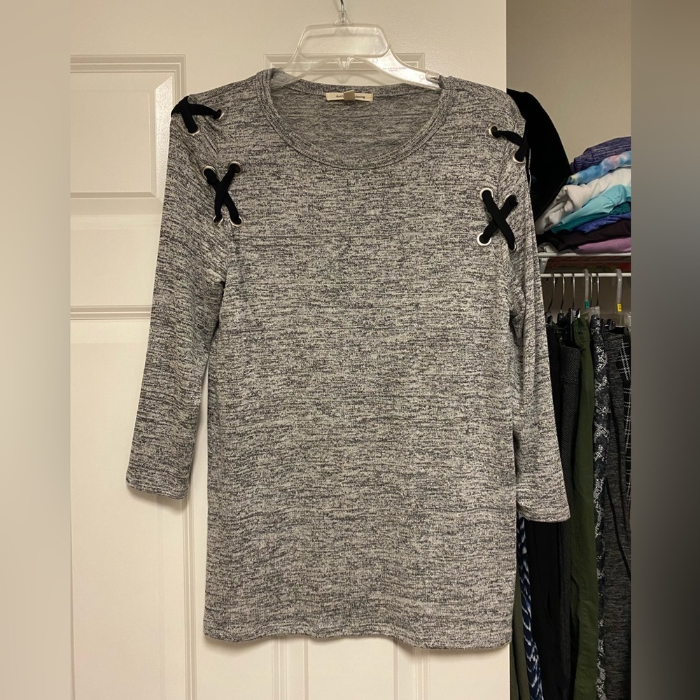 Gray Casual Top